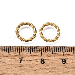 304ステンレススチールリンクリング  ツイストリング  18KGP本金メッキ  10x1.3mm  内径：7mm&nbsp;SA-CBACB61-03G