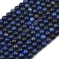 Dyed Natural Grade AA Lapis Lazuli Round Bead Strands&nbsp;X-G-M290-6mm-AA