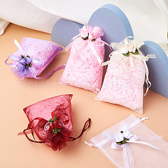 50 Pcs 5 Colors Organza DIY Craft Drawstring Bag&nbsp;ABAG-MB0001-13