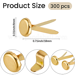300Pcs Alloy Brads&nbsp;FIND-GF0009-77P