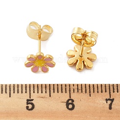 304 Stainless Steel Enamel Stud Earrings&nbsp;EJEW-B009-18G
