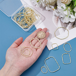 36Pcs 9 Styles Alloy Open Back Bezel Pendants&nbsp;FIND-UN0007-42LG