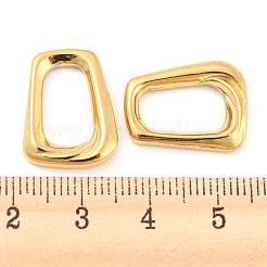 304ステンレススチールリンクリング  台形  18KGP本金メッキ  18.5x14x3mm  内径：13x7mm&nbsp;STAS-I202-11G