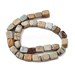 天然寿山石ビーズ連売り  直方体の  12~13x8~10x8~10mm  穴：1mm  約30~31個/連  14.76''（37.5cm）〜14.96''（38cm）&nbsp;G-D098-D05