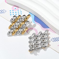 304 Stainless Steel Two Tone Stud Earrings for Women&nbsp;STAS-Z117-03GP