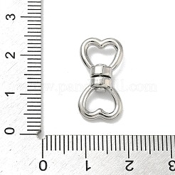 304ステンレススチール製回転留め具  ハート  ステンレス鋼色  20.5x10.5x4.5mm  内径：6.5x5mm&nbsp;STAS-G373-03P-03