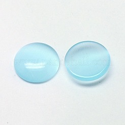キャッツアイカボション  半円  淡いターコイズ  5x2mm&nbsp;CE-J002-5mm-23
