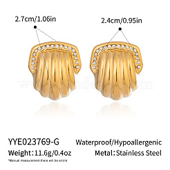 304 Stainless Steel Stripe Stud Earrings&nbsp;MQ5598-1