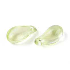 Transparent Glass Teardrop Charms&nbsp;GLAA-T030-03E