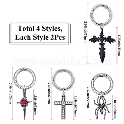 8Pcs 4 Styles Alloy Shoes Charms&nbsp;HJEW-BM0001-03