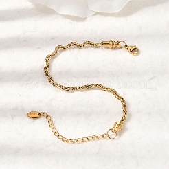 304 Stainless Steel Singapore Chains Bracelets for Women&nbsp;BJEW-A158-02I-G