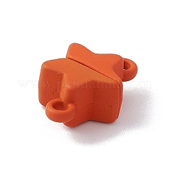 スター合金マグネットクラスプ  ペンダント・ネックレス製作用  オレンジ  11x16x6mm  穴：1.5mm&nbsp;FIND-C013-03H