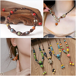 120Pcs Handmade Porcelain Beads&nbsp;PORC-LT0001-13D