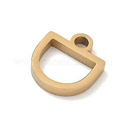 304ステンレススチールチャーム  半円  イオンプレーティング（ip）  18KGP本金メッキ  11x10x1.5mm  穴：2mm&nbsp;STAS-P433-13A-G