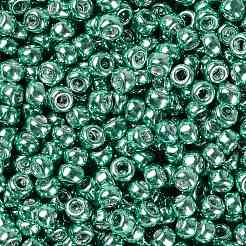 TOHOラウンドシードビーズ  日本製シードビーズ  （561)亜鉛メッキ南西グリーン  8/0  3mm  穴：1mm  約222PCS /ボトル  10 G /ボトル&nbsp;SEED-JPTR08-0561