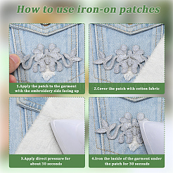 10Pcs Flower Polyester Iron on/Sew on Patches&nbsp;DIY-GF0011-76A