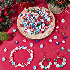 200Pcs 10 Styles Christmas Theme Handmade Polymer Clay Beads&nbsp;CLAY-SC0002-54