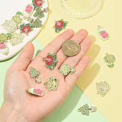 20Pcs 5 Styles Alloy Enamel Pendants&nbsp;ENAM-FS0004-48