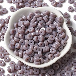 不透明色のガラスシードビーズ  コラム  ロージーブラウン  6x3mm  穴：1.4mm  約2027個/ポンド&nbsp;SEED-E001-P3x6mm-09