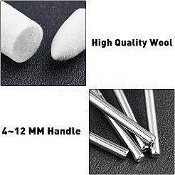 60Pcs 12 Style Multifunctional Cone & Column Head Wool Felt Polishing Bits&nbsp;FIND-FH0005-20