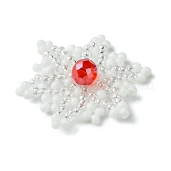 Christmas Seed Beads Beaded Charms&nbsp;PALLOY-MZ00297-02