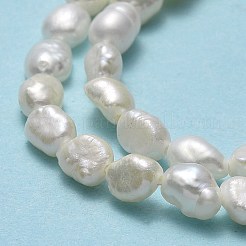 天然養殖淡水パールビーズ連売り  研磨両側  リネン  4~6x4x3mm  穴：0.6mm  約73~74個/連  14.37~14.57''（36.5~37センチメートル）&nbsp;PEAR-A005-15
