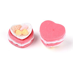 オペーク樹脂ビーズ  ケーキ  ミックスカラー  16.5~18.5x17~19.5x12.5~14mm  穴：1.5mm&nbsp;RESI-N050-15