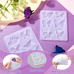 2Pcs 2 Styles DIY Silicone Pendant Molds&nbsp;DIY-TA0011-26
