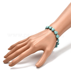 Heart Beads Stretch Bracelet for Girl Women&nbsp;BJEW-JB06938-02