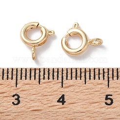 ラックメッキ真鍮製引き輪  長持ちメッキ  鉛フリー＆カドミウムフリー  ライトゴールド  6x1.8mm  穴：1.6mm&nbsp;X-KK-F090-22LG
