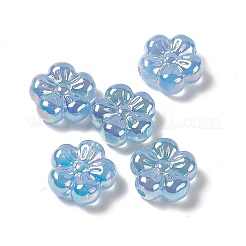 UV Plating Rainbow Iridescent Acrylic Flower Beads&nbsp;PACR-M003-10
