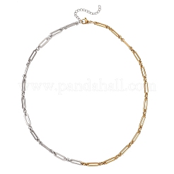 5MM Two Tone 304 Stainless Steel Figaro Chain Necklaces for Women&nbsp;NJEW-JN05966