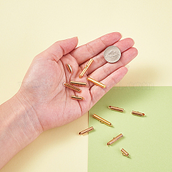 Brass Slide On End Clasp Tubes&nbsp;KK-TA0007-29G