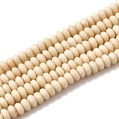 天然石フォッシルビーズ連売り  ロンデル  4.5~5x2.5mm  穴：1mm  約156個/連  15.39インチ（39.1cm）&nbsp;G-S366-131