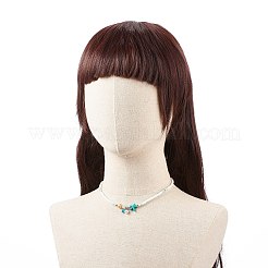 4Pcs 4 Style Natural Pearl & Shell & Dyed Synthetic Turquoise Beaded Necklaces Set&nbsp;NJEW-JN04039