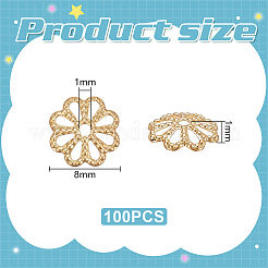 100Pcs Long-Lasting Plated Brass Fancy Bead Caps&nbsp;KK-UN0006-18