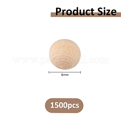 1500Pcs Wood Beads&nbsp;WOOD-FH0002-43