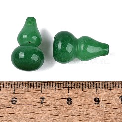 染め天然な白翡翠ペンダント  ひょうたんチャーム  シーグリーン  20.5x12x12mm  穴：0.9~1.2mm&nbsp;G-Q601-42C