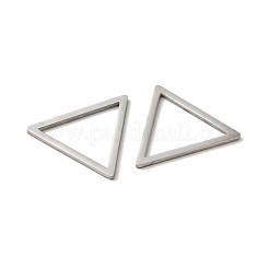 変色しない304ステンレススチール製リンクリング  三角形  ステンレス鋼色  23.5x27x1.5mm  内径：18.5x21mm&nbsp;LS-STAS-H212-29P