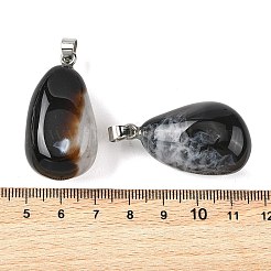 Natural Dyed & Heated Agate Tumbled Stone Pendants&nbsp;GG-K002-07F