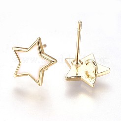 Brass Stud Earring Findings&nbsp;LS-KK-P153-23G-02-NF