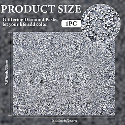 自己接着樹脂ラインストーンホットフィックスラインストーン  ドレスシューズ衣服装飾  銀  237x195x2mm&nbsp;DIY-WH20031-053G