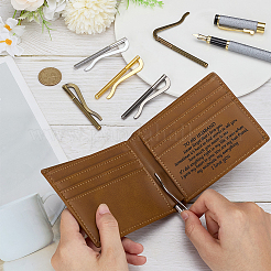 6Pcs 6 Colors Alloy & Iron Money Clips&nbsp;AJEW-AR0005-21