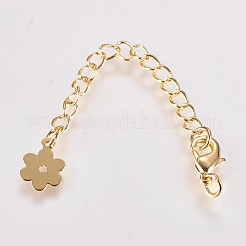 Long-Lasting Plated Brass Chain Extender&nbsp;KK-K210-18G