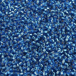 MIYUKIデリカビーズ  シリンダー  日本製シードビーズ  11/0  （db0149)シルバーライニングカプリブルー  1.3x1.6mm  穴：0.8mm  約2000PCS /ボトル  10 G /ボトル&nbsp;SEED-JP0008-DB0149