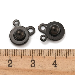 Ion Plating(IP) 201 Stainless Steel Snap Clasps&nbsp;STAS-F139-082B