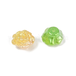 ABSプラスチックビーズキャップ  花  カラフル  8x5mm  穴：1mm  約3571個/500g&nbsp;KY-P021-03A-M