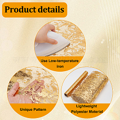 Gold Foil Polyester Mesh Tablecloth&nbsp;AJEW-WH0348-474