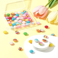 3 スタイル ABS プラスチックビーズ  ワックスベリーの形  ミックスカラー  12x11.5mm  穴：1.6mm  20個/スタイル&nbsp;KY-FS0001-24