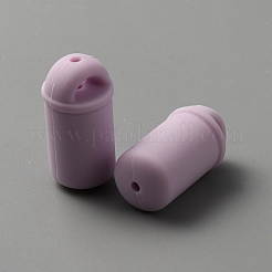 ボトル食品グレードの環境に優しいシリコーンビーズ  パールピンク  30x15mm  穴：2.2mm&nbsp;SIL-WH0006-20L